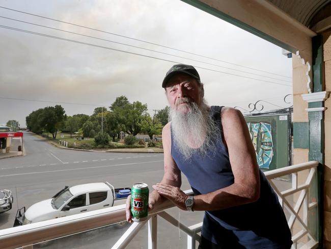 Miena evacuee Haydn Booth at The Castle Hotel Picture: PATRICK GEE