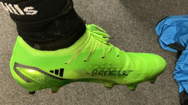 Penrith five-eighth Jarome Luai even had his Top Gun call sign 'Breaker' on his boots.