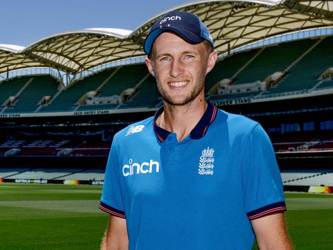 England cricket captain Joe Root poses for pictures after a media talk at Adelaide Oval on December 14, 2021, ahead of the second Ashes Test against Australia in Adelaide. (Photo by Brenton Edwards / AFP) / -- IMAGE RESTRICTED TO EDITORIAL USE - STRICTLY NO COMMERCIAL USE --