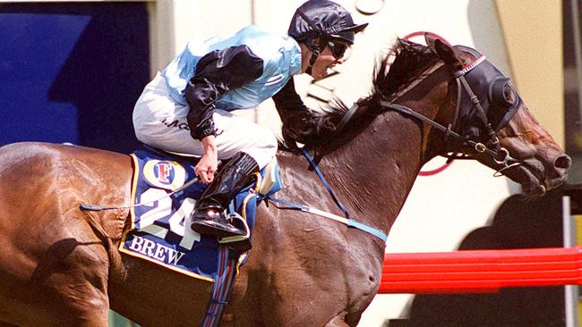 Kerrin McEvoy won his first Melbourne Cup aboard Brew in 2000.