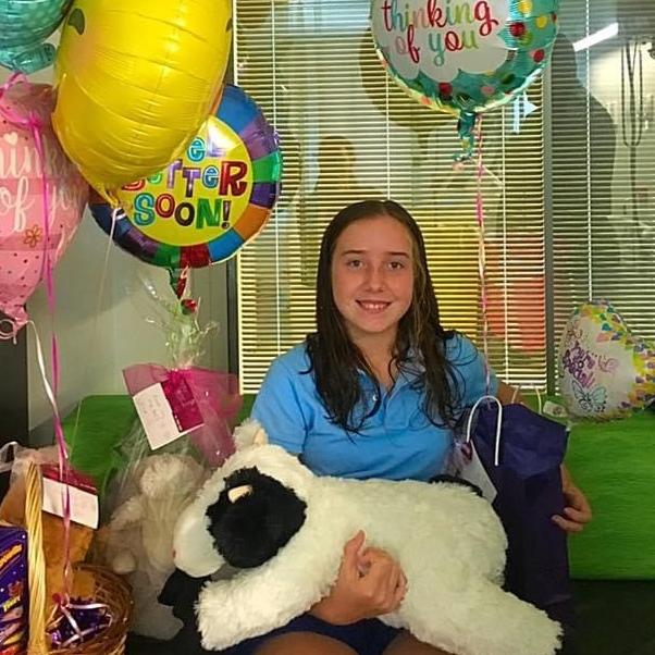 Brooke Hay is a 15-year-old who has gone through the struggles of many chronic illnesses at a young age, but is fundraising to do a 42km journey to raise funds for medical research. Picture: Supplied