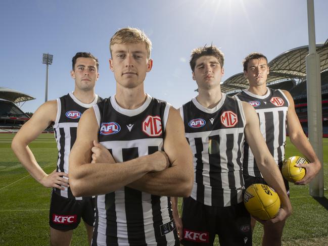 Josh Sinn, Joe Richards, Christian Moraes and Ollie Lord are preparing to play in their first Showdown. Picture: Brett Hartwig
