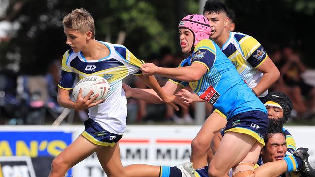 Tweed Heads’ William Saunders in action during the Queensland Rugby League Cyril Connell Challenge clash between the Burleigh Bears V Tweed Heads Seagulls played at Pizzy Park, Miami, Picture: Scott Powick Newscorp