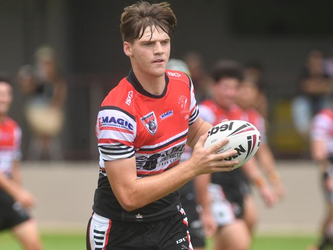 Kirwan High against Ignatius Park College in the Northern Schoolboys Under-18s trials at Brothers Rugby League Club in Townsville. Wil Hope. Picture: Evan Morgan