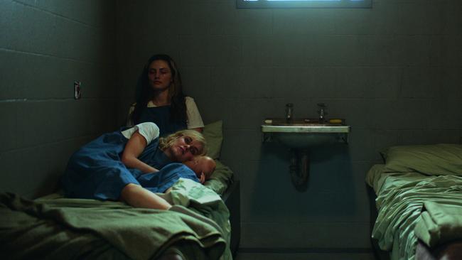 Arnijka Larcombe-West in her scene with Phoebe Tonkin in Boy Swallows Universe. Picture: Supplied