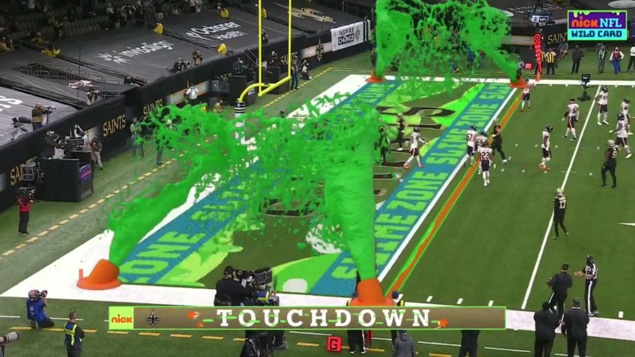 The slime cannons were in full force for the first touchdown of the game.