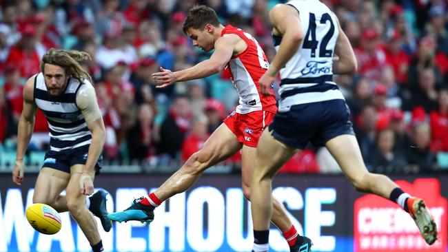 Late inclusion Ben Ronke was lively for Sydney. Picture: Getty Images