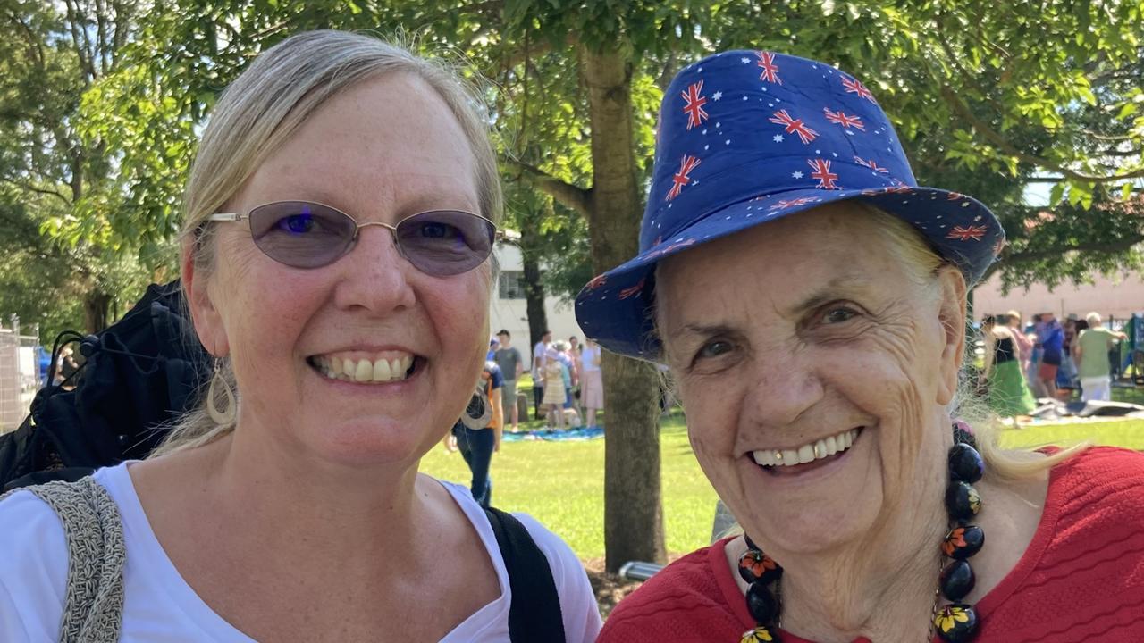 Heike and Violet Brennan at Gympie's 2023 Australia Day Awards ceremony at Memorial Park on Thursday January 26, 2023.