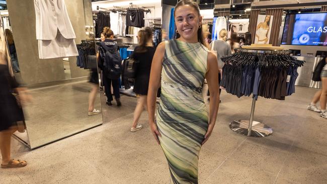 Tahlia models an outfit from the new Glassons store in Rundle Mall. Picture Kelly Barnes