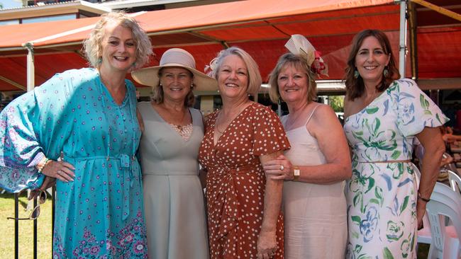 Christine Gray, Shirley Neve, Mary Burnell, Tina Heriot and Tania Allman at the 2024 Palmerston Sprint. Picture: Pema Tamang Pakhrin