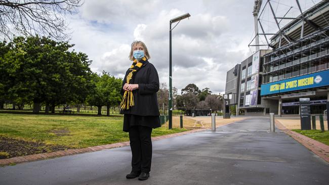 Richmond president Peggy O’Neal is proud of the fight shown by the Tigers to reach the 2020 grand final against Geelong. Picture: Aaron Francis