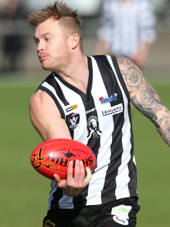 Chris Barton in action for Wallan. Picture: Hamish Blair