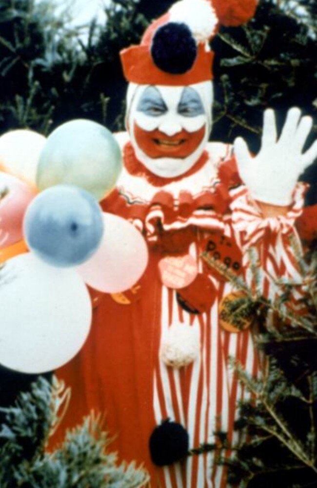 John Wayne Gacy would dress as a clown at charitable events and parties. Picture: Supplied