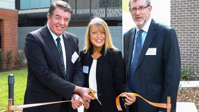 The Wentworth affordable housing development in Rouse Hill was opened by Castle Hill MP Ray Williams, HILLS Mayor Yvonne Keane and Stephen McIntyre, Wentworth Community Housing CEO. Pictures: Jess husband.