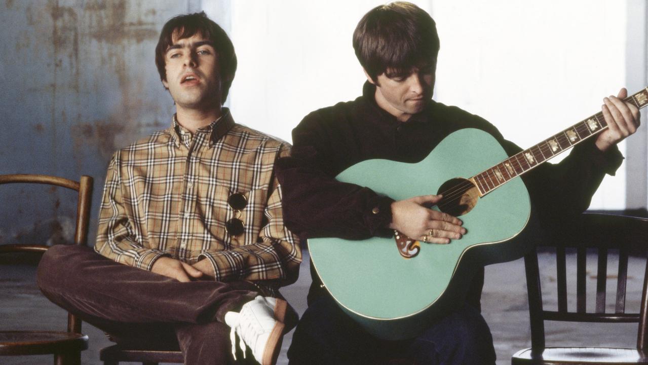 Liam and Noel Gallagher pictured at the height of their fame in 1995, after the release of Wonderwall. Picture: Jill Furmanovsky