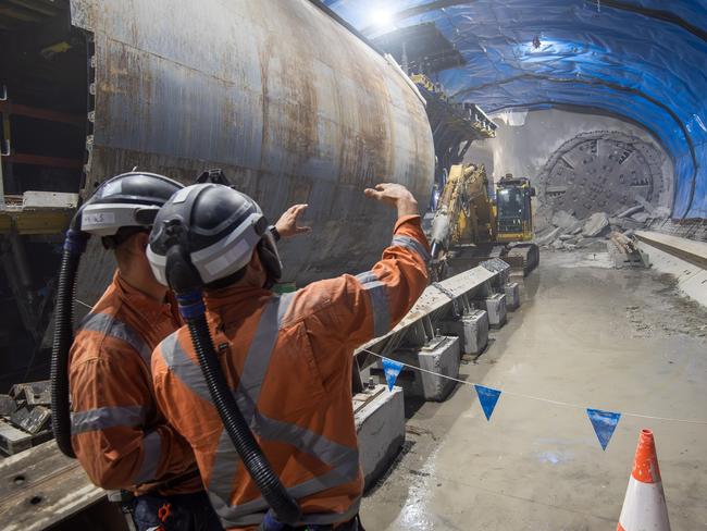 Tunnel Boring Machine (TBM) Dorothy has broken through into the junction caverns at the base of the Clyde Dive site.The dive structure will form the portal where the metro line transitions from below ground to the surface, enabling the Sydney Metro WestÃ¢â¬â¢s trains to access the above ground stabling and maintenance facility.