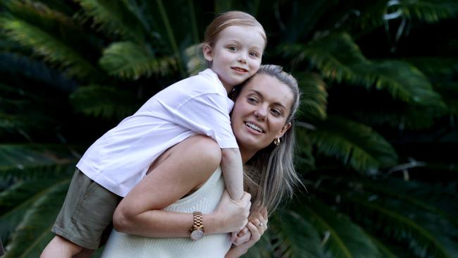 Ashley Hayes and son Heath, 4, who recently got access to a treatment that would have cost the family $250,000 a year. Picture: Jane Dempster