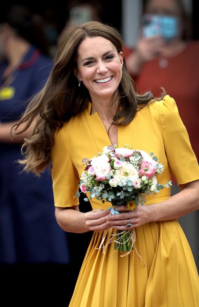 Catherine, Princess of Wales glows as she visits the Royal Surrey County Hospital's Maternity Unit at Royal Surrey County Hospital. Picture: Getty Images