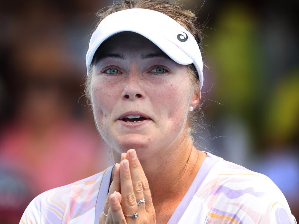 Australian Olivia Gadecki defeated Polina Kudermetova to progress to the second round. Picture: David Caird