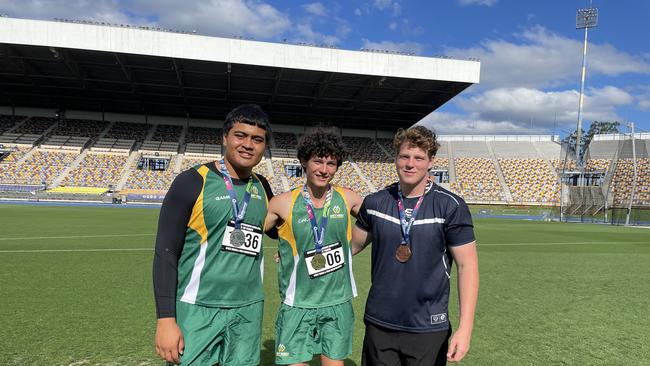 Tioatta Mataafa, Jonas Hannam and Ethan Tearle.