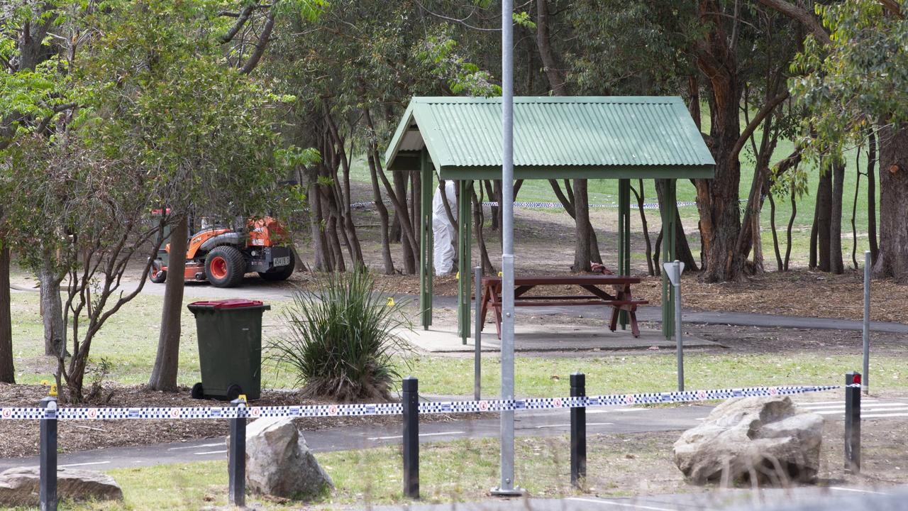 The body of a woman was found at Buffalo Creek reserve, a playground at Hunters Hill Picture: Jenny Evans.