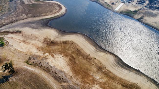 The Storm King dam was only 22 per cent full before the last week of rain. Picture: Lachie Millard