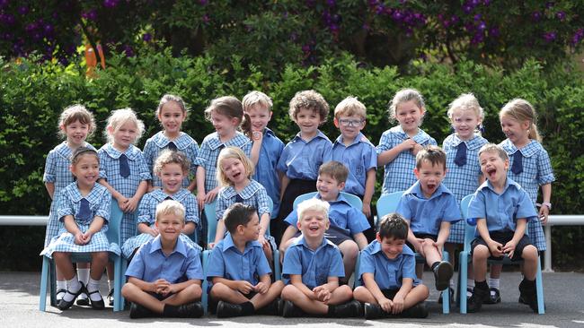 Kinder Blue show off their smiles at St John the Baptist Woy Woy. Picture: Sue Graham