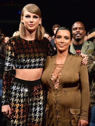 A pre-feud Swift and Kardashian. Picture: Getty Images