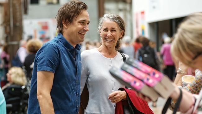 With fans at a book signing earlier this month at the Sydney Writers’ Festival.