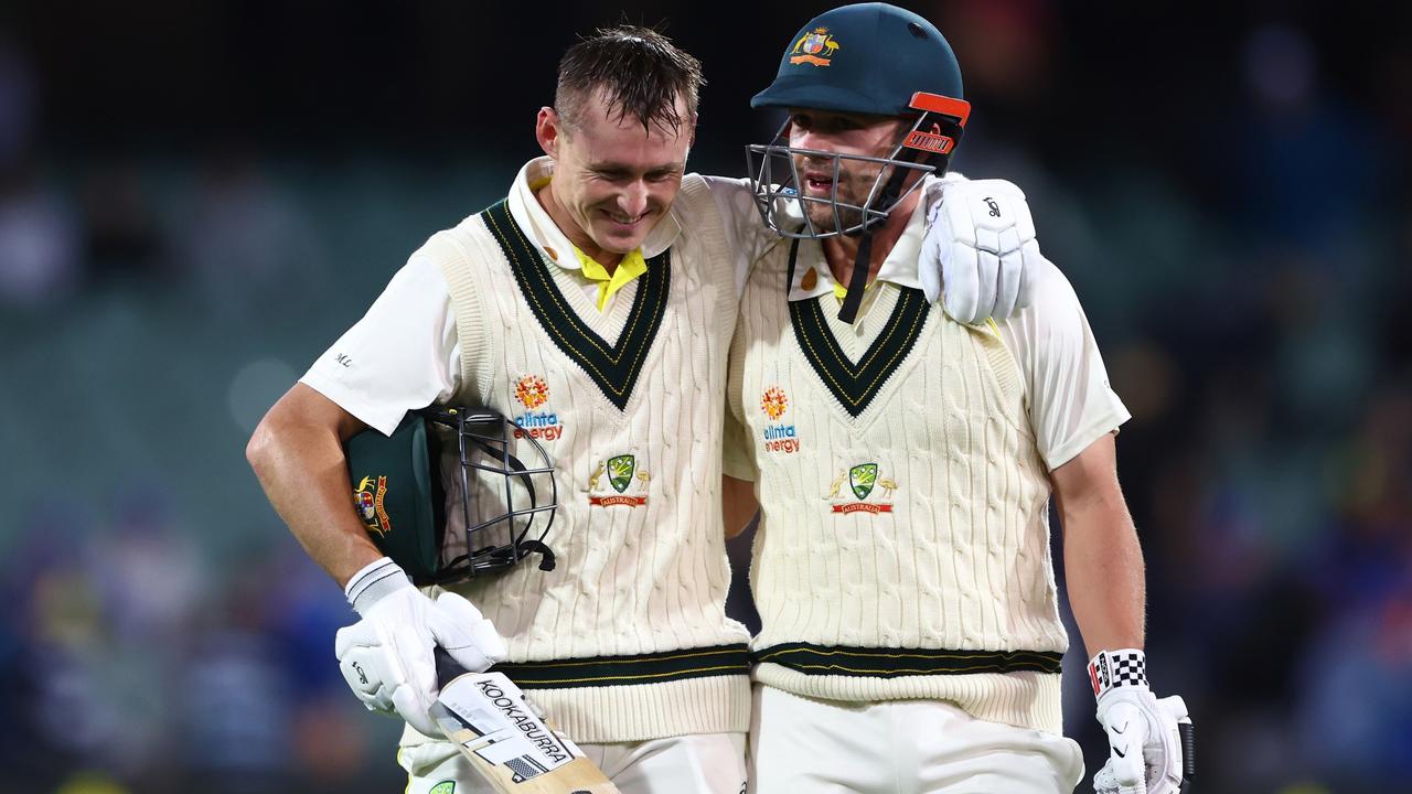 Marnus Labuschagne and Travis Head during the home series against West Indies.