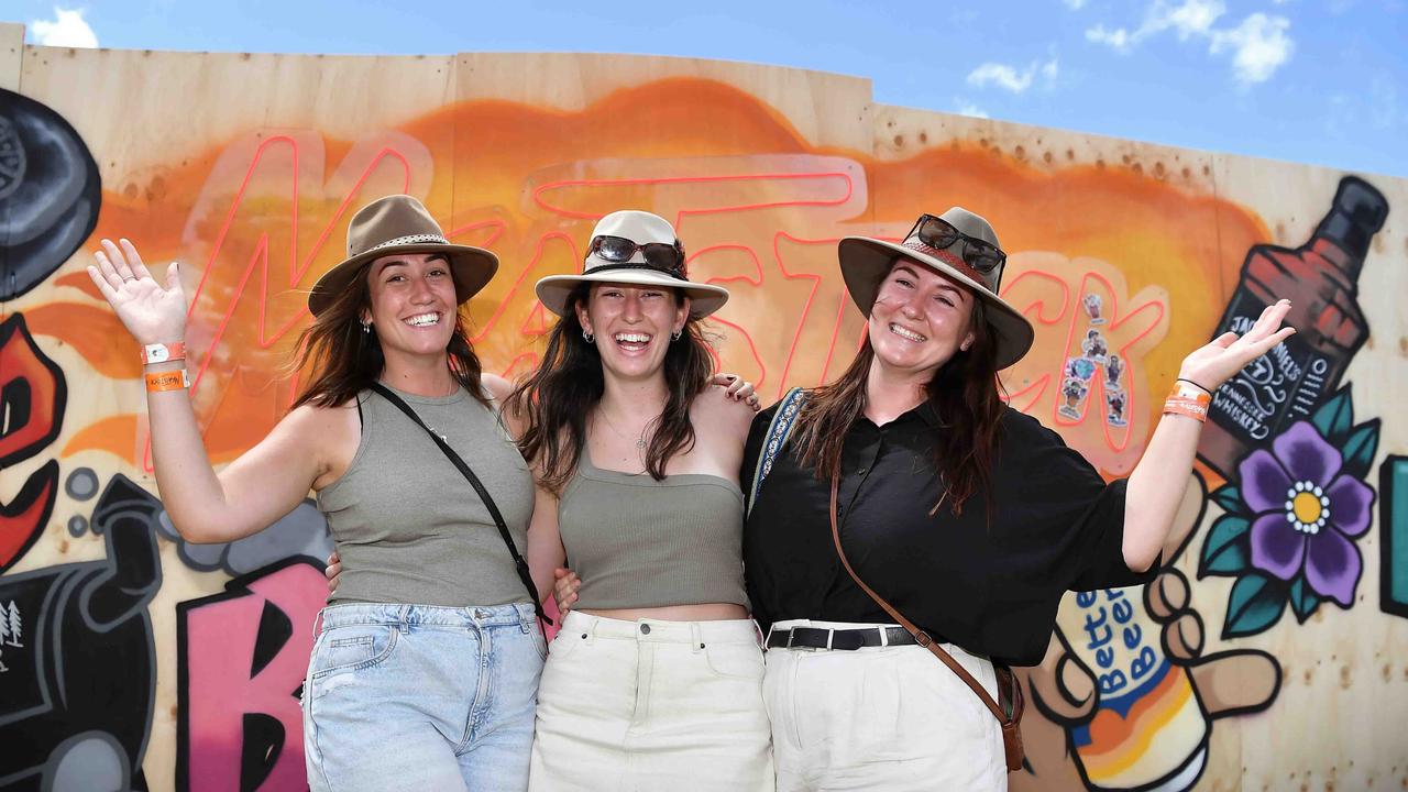 Madilyn, Eloise and Ally Turnbull at Meatstock, Toowoomba Showgrounds. Picture: Patrick Woods.