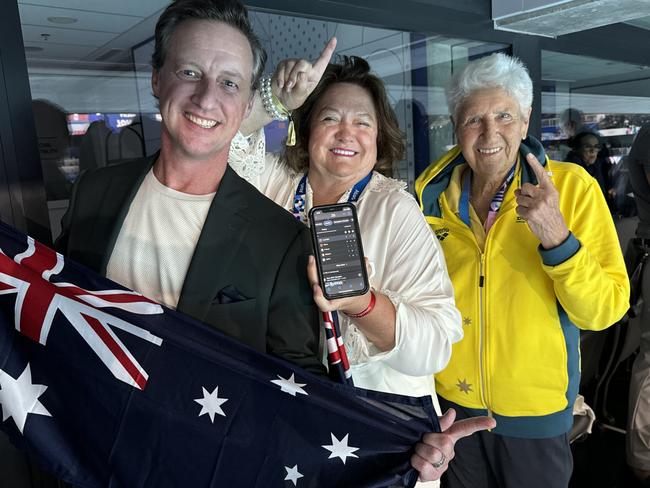 Gina Rinehart and Jeff Winnington at the beach volleyball