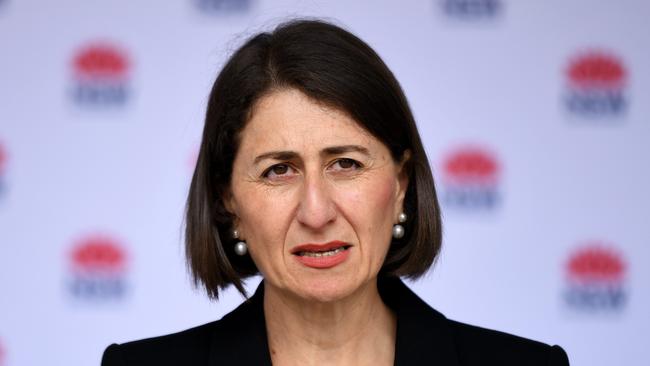 NSW Premier Gladys Berejiklian in Sydney on Thursday. Picture: Bianca De Marchi