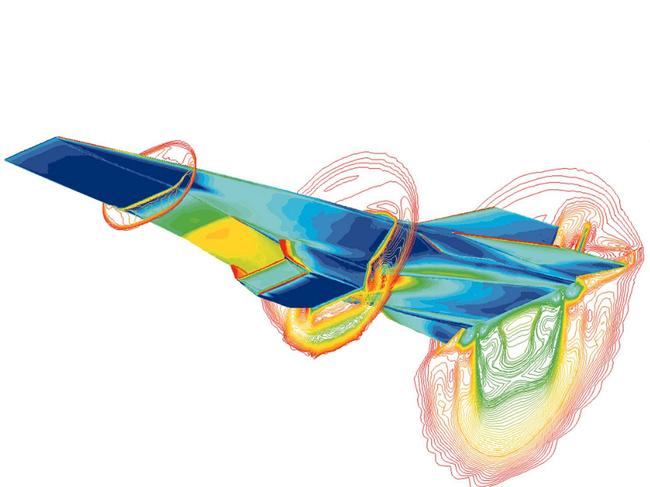 The aerodynamics of hypersonic craft must be finely balanced in order to maintain flight control, air pressure for the ram-jet engine, and thermal stability.