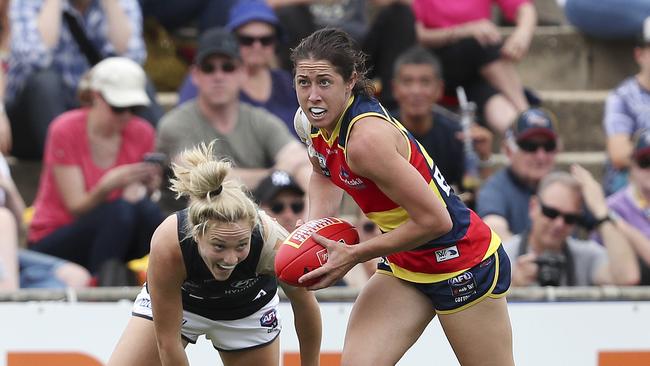 Former Crow Renee Forth is one of Woodville-West Torrens’ many big signings. Forth could lead a big Eagles turnaround this season. Picture: Sarah Reed