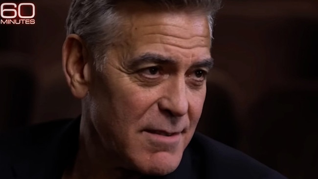 George Clooney’s appearance on US 60 Minutes has been called a “puff piece” by Donald Trump. Picture: 60 Minutes