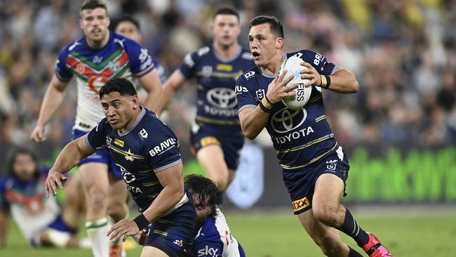 Scott Drinkwater replaces Tom Dearden at five-eighth for the Cowboys. Picture: Ian Hitchcock / Getty Images