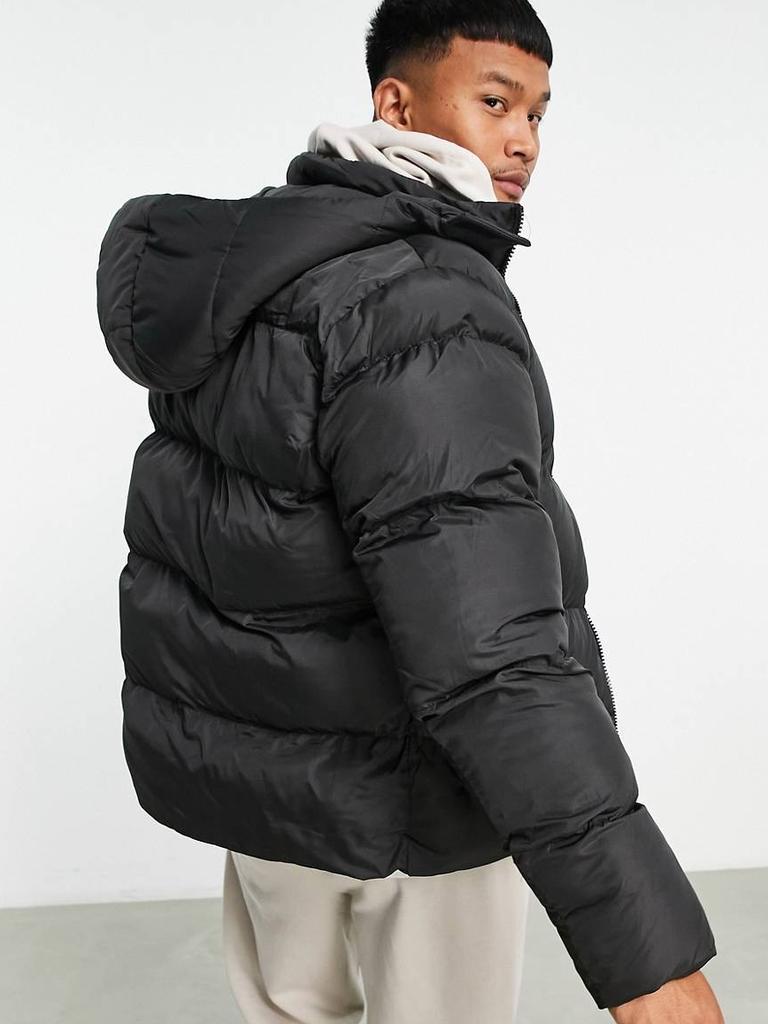 ASOS Design Puffer Jacket with Detachable Hood