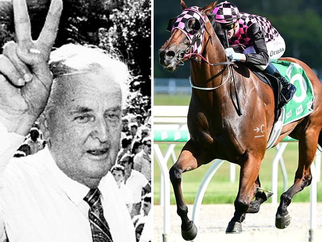 The Rob Heathcote-trained Ser Joh (right) is named after long-serving former Queensland Premier Sir Joh Bjelke-Petersen.