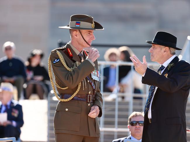 CDF General Angus Campbell with Kerry Stokes at the National Service. Picture: NCA NewsWire / Gary Ramage