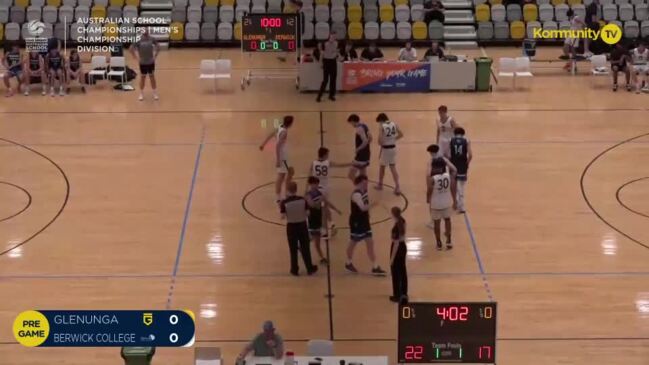 Replay: Glenunga International v Berwick College (Champ Men) - Basketball Australia Schools Championships Day 1