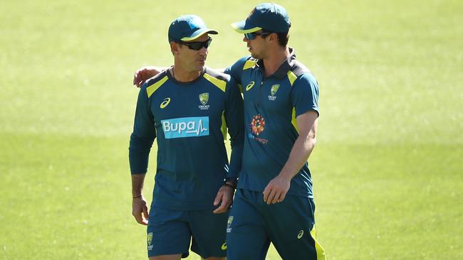 Travis Head (right) always had the backing of head coach Justin Langer. Picture: Getty Images