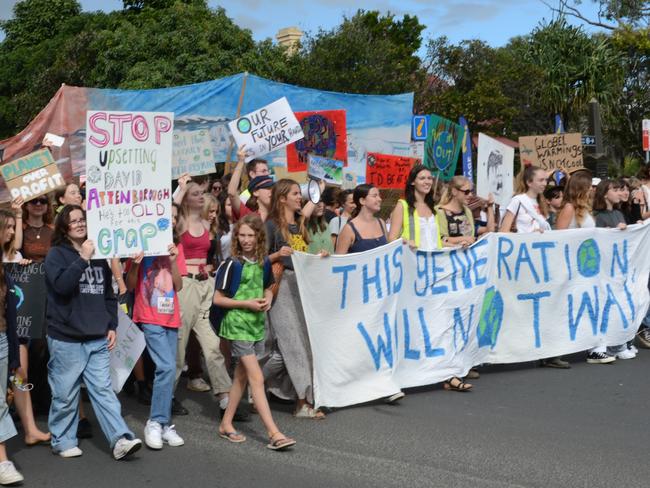 A School Strike for Climate protest was held in Byron Bay on Friday, May 21, 2021. Picture: Liana Boss