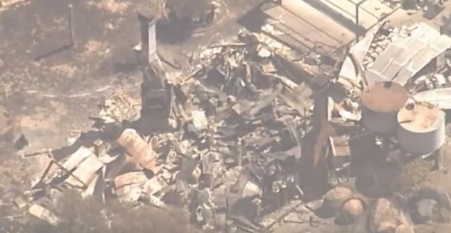 Fire damage from Stanthorpe. Courtesy of 7 News. Picture: 7 News