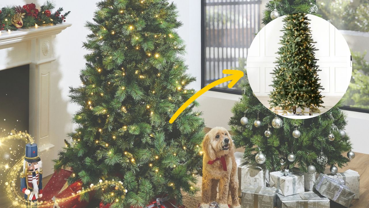 Some people claim the ALDI pre-lit Xmas tree looks like other high end brands on offer. Image: Supplied