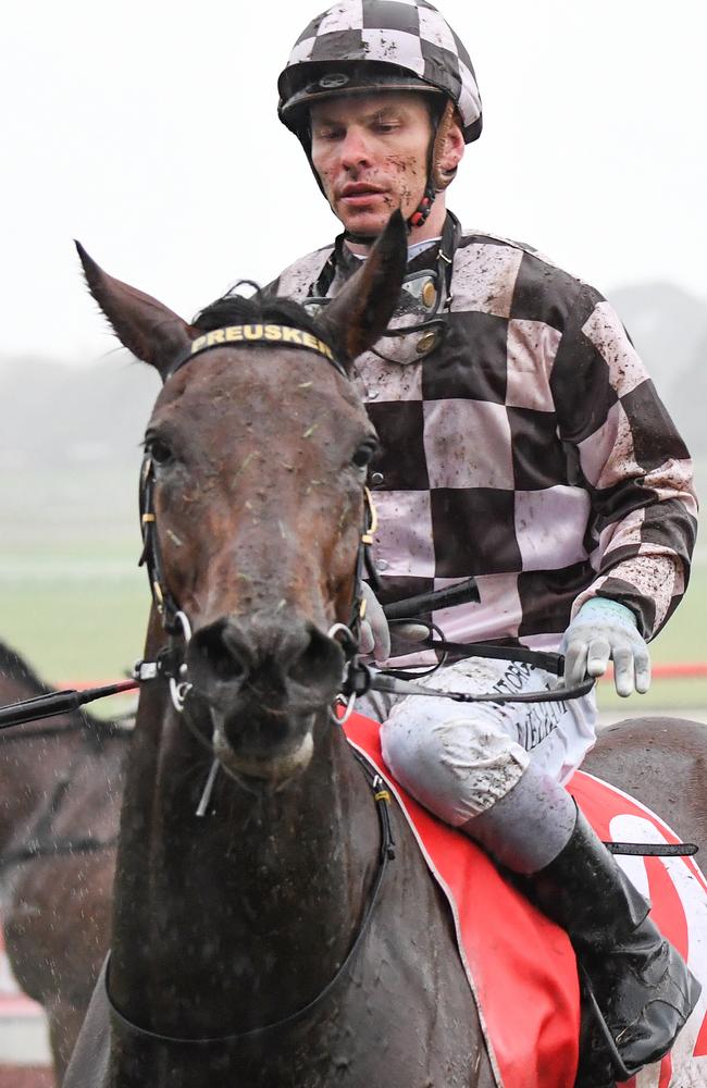 Melham returns to scale after riding Orleans Rock to victory.