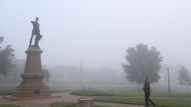 Fog around Montefiore Hill, July 14, 2020. Picture: Tait Schmaal