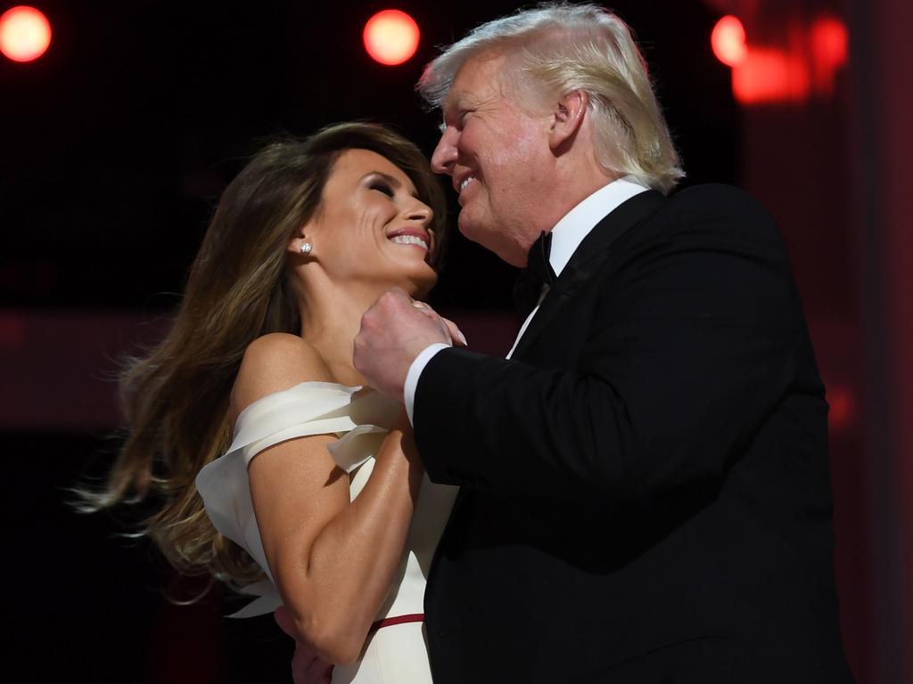 Donald Trump and the first lady Melania Trump dance at the Liberty Ball at the Washington DC Convention Center following Donald Trump's inauguration as the 45th President of the United States, in Washington, DC, on January 20, 2017. Picture: AFP