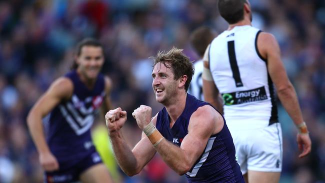 Michael Barlow was a revelation in his first season at AFL level. Picture: Getty