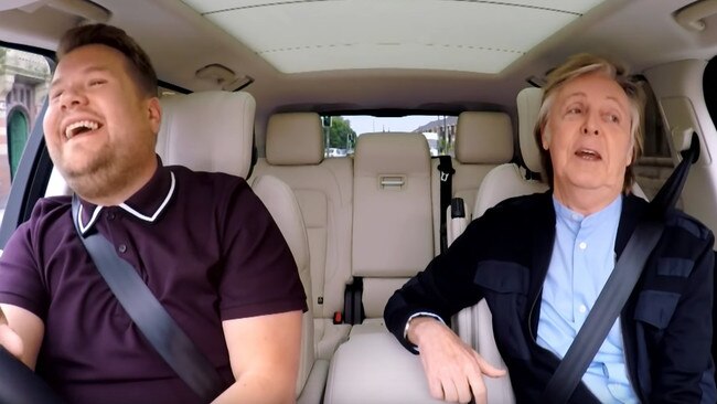 The Late Late Show host James Corden with Paul McCartney.